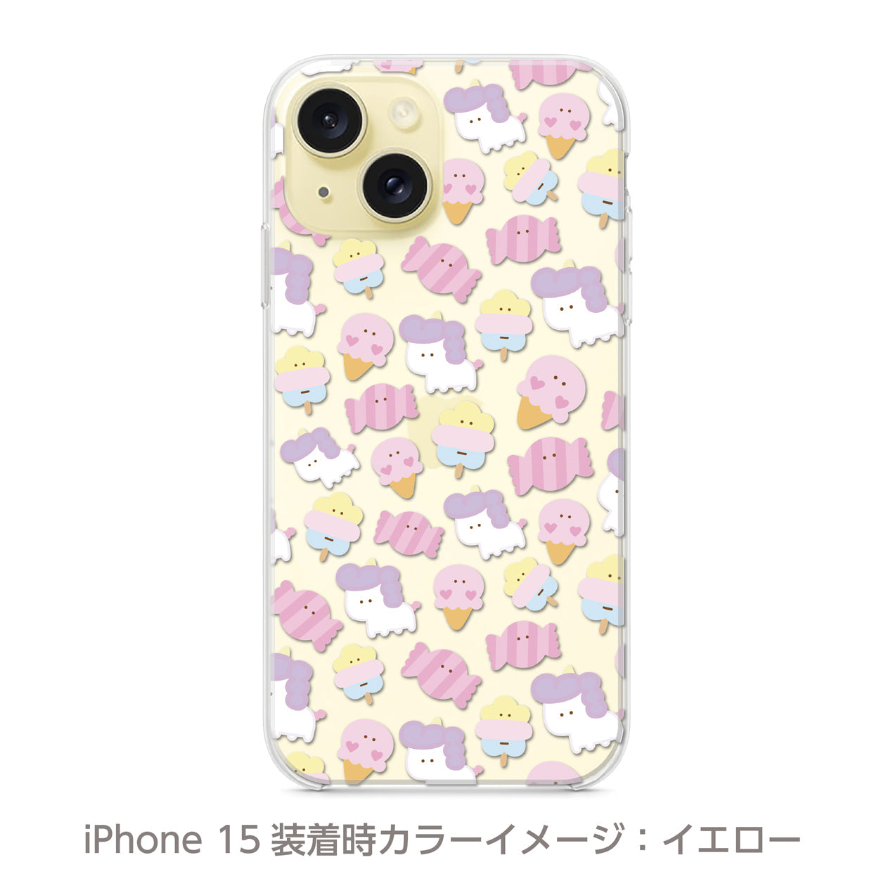 #消しかす。まりん クリアiPhoneケース【#消しかす。ピンク】