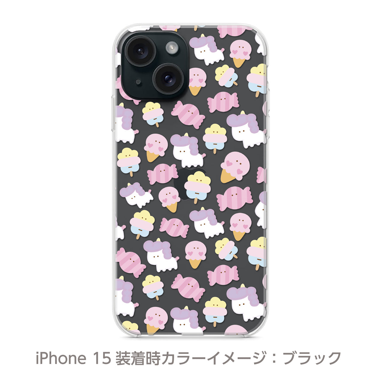 #消しかす。まりん クリアiPhoneケース【#消しかす。ピンク】