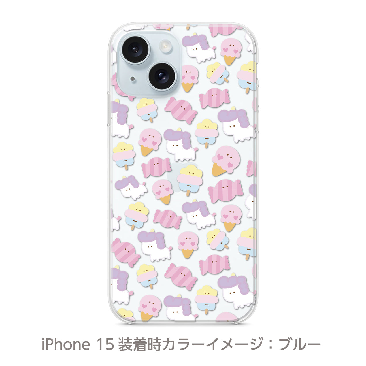 #消しかす。まりん クリアiPhoneケース【#消しかす。ピンク】