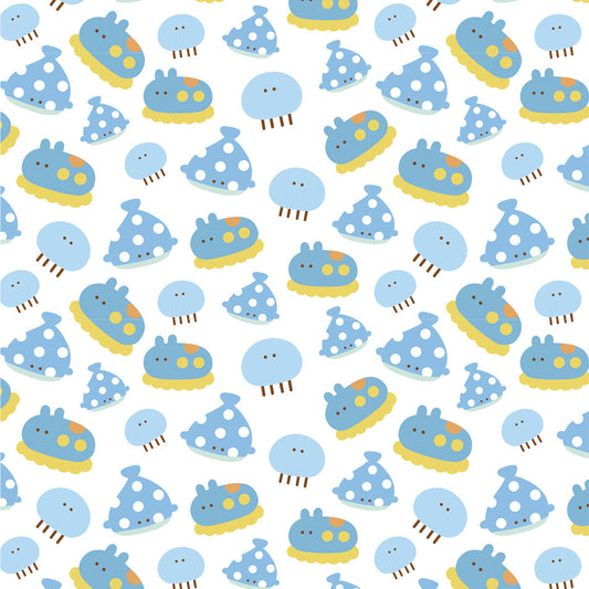 #消しかす。まりん クリアiPhoneケース【#消しかす。ブルー】