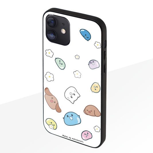 まーちゃん ガラスiPhoneケース【パターンな仲間たち】