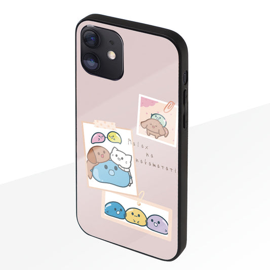 まーちゃん ガラスiPhoneケース【タグ調な仲間たち】