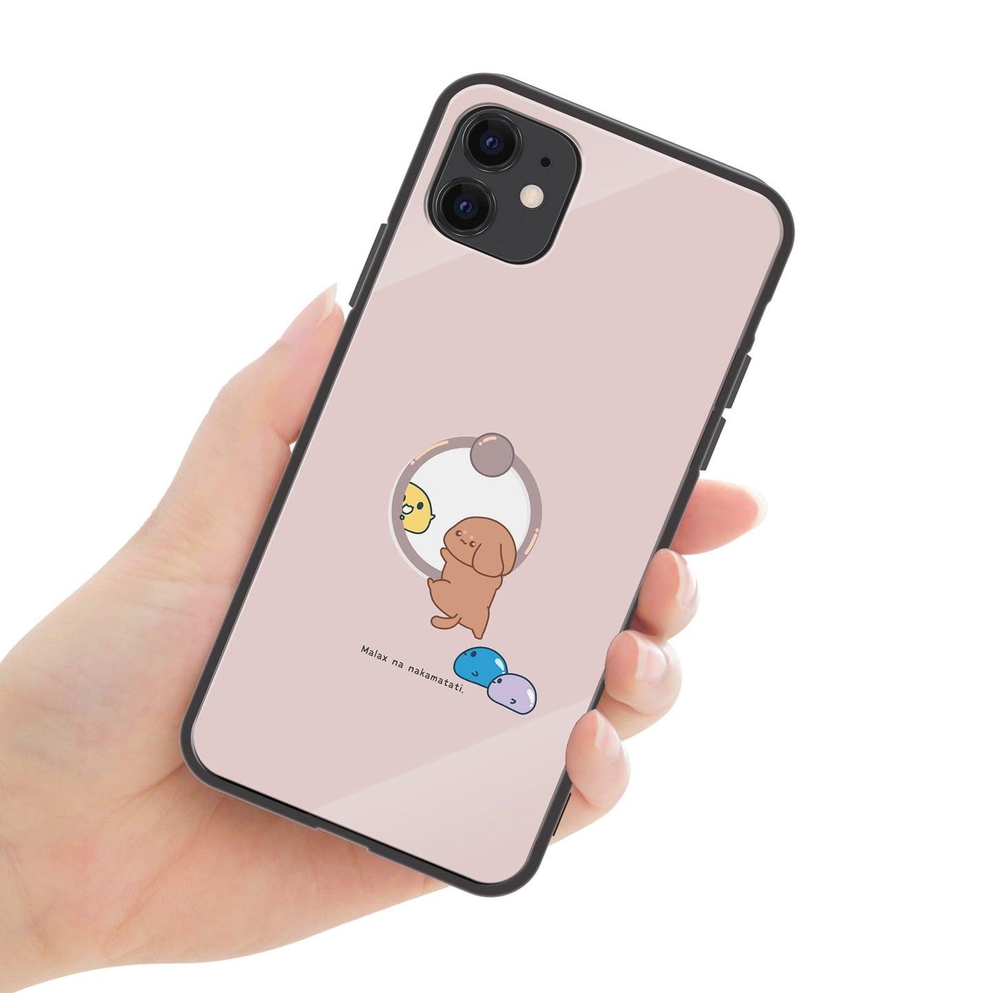 まーちゃん ガラスiPhoneケース【スマホリング風な仲間たち】