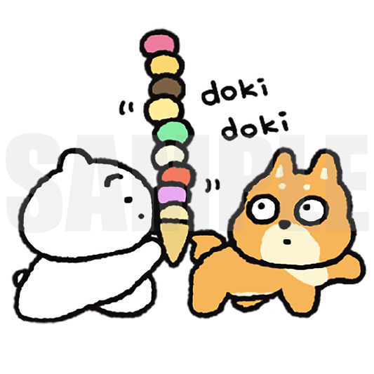 まゆげねこ キーホルダー【アイスクリーム】