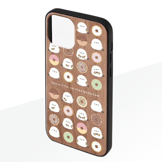 なかさん ウッドiPhoneケース(UVプリント)【シマエナガさん。ドーナツ】
