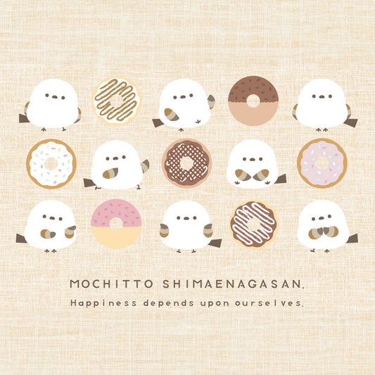なかさん ミニトートバッグ【シマエナガさん。ドーナツ】