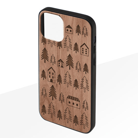 さくらまいこ ウッドiPhoneケース(レーザー彫刻)【Forest】