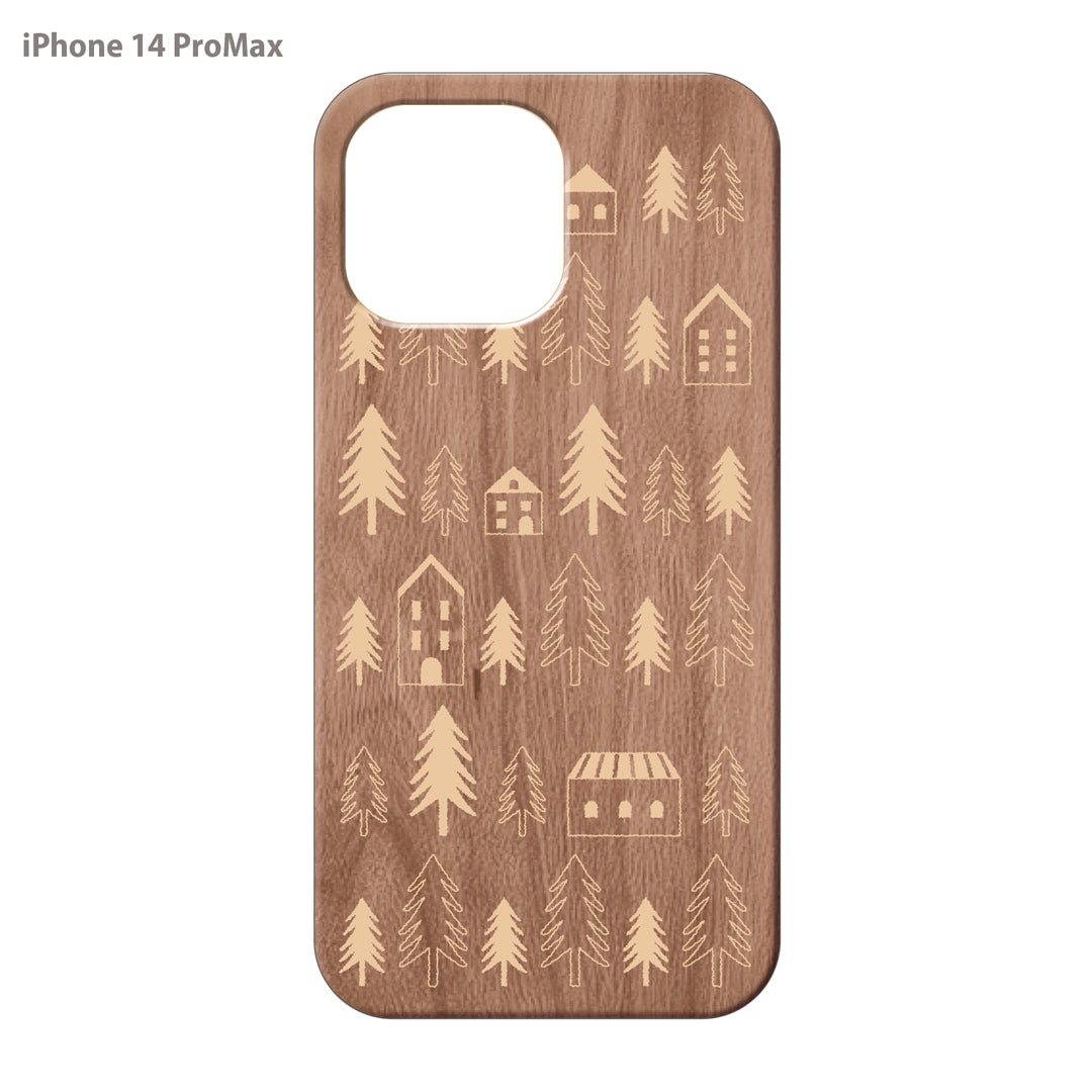 さくらまいこ ウッドiPhoneケース(UVプリント)【Forest】