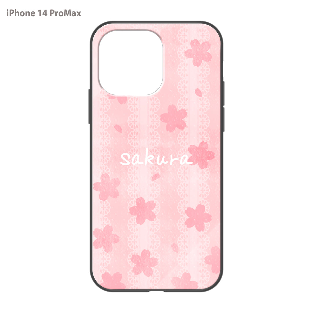 さくらまいこ ガラスiPhoneケース【水彩えほん「桜」】