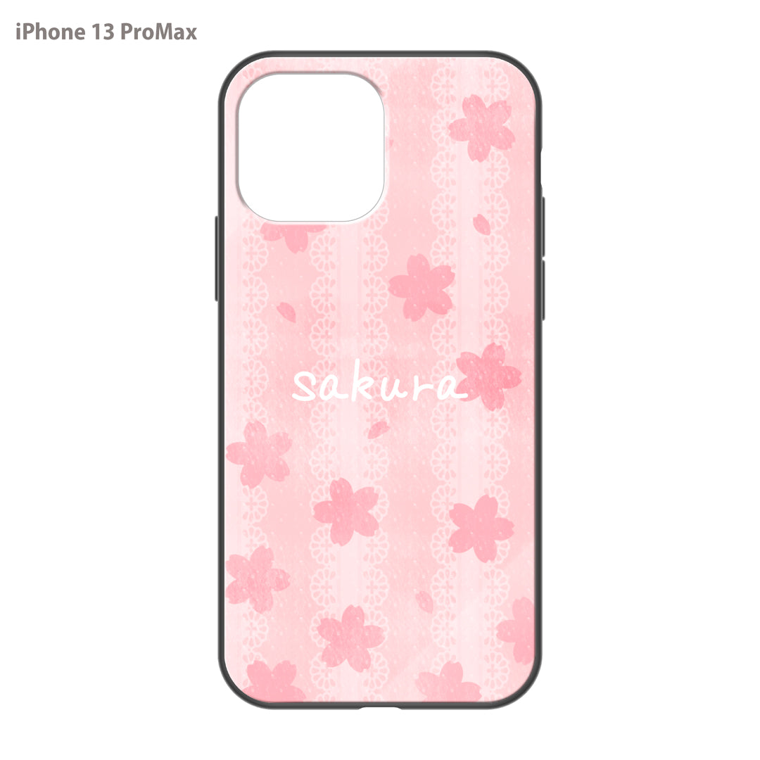 さくらまいこ ガラスiPhoneケース【水彩えほん「桜」】