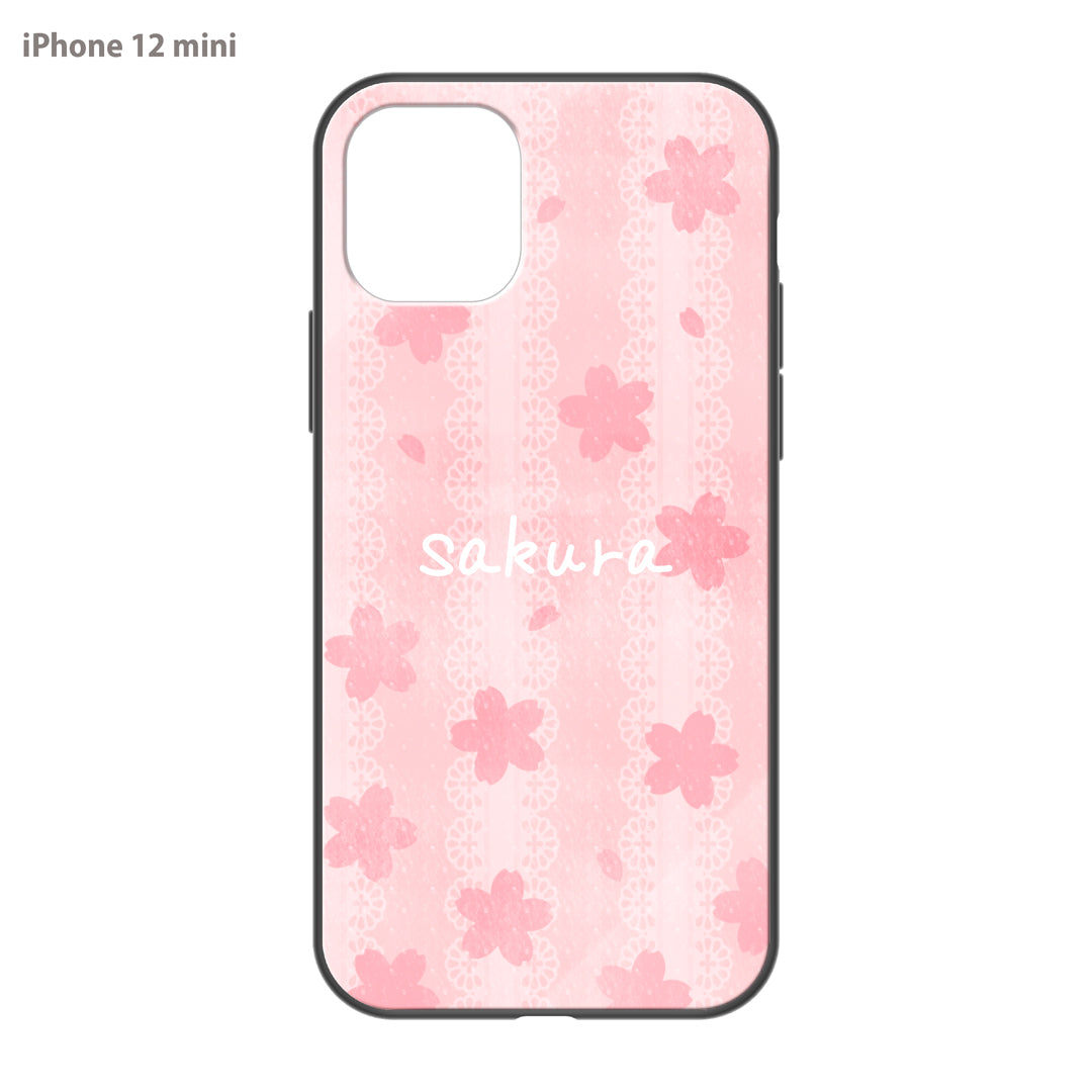 さくらまいこ ガラスiPhoneケース【水彩えほん「桜」】