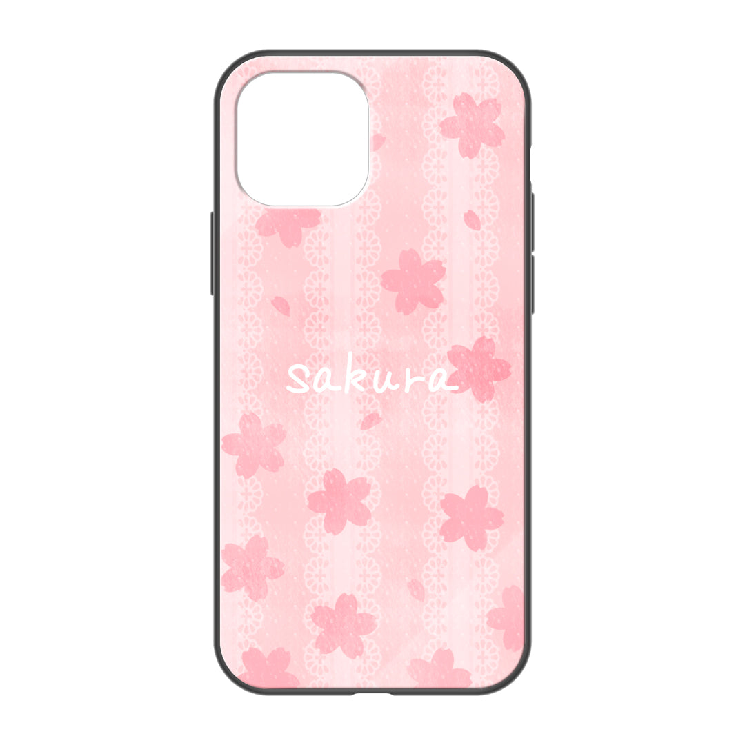 さくらまいこ ガラスiPhoneケース【水彩えほん「桜」】