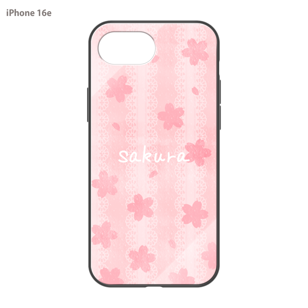 さくらまいこ ガラスiPhoneケース【水彩えほん「桜」】