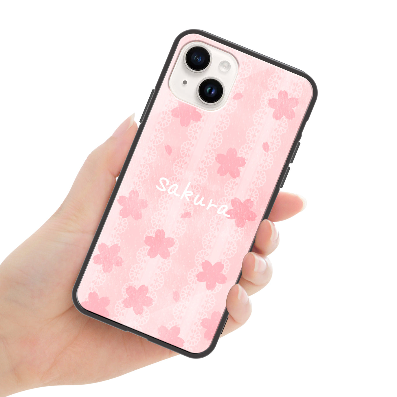 さくらまいこ ガラスiPhoneケース【水彩えほん「桜」】