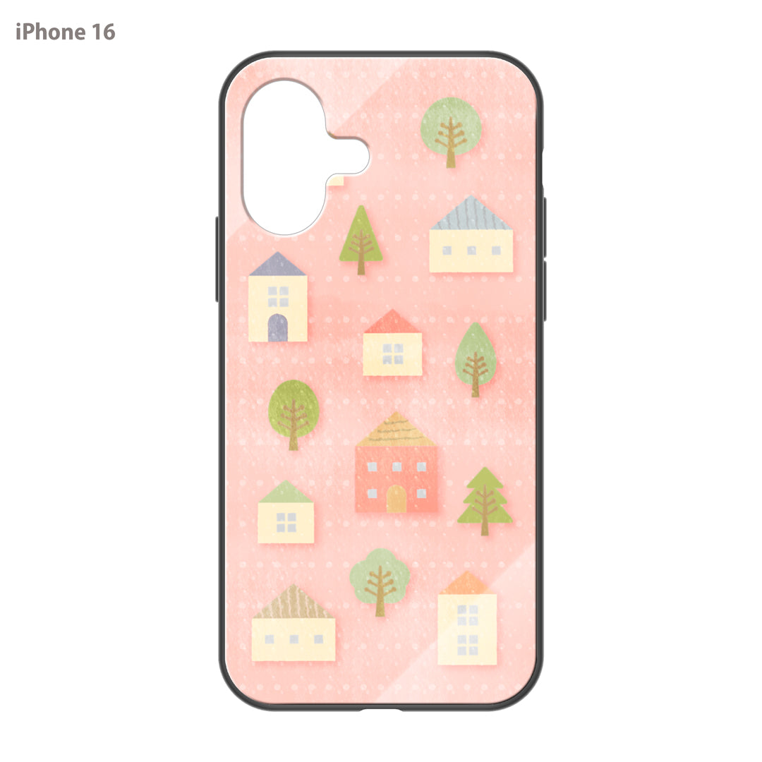 さくらまいこ ガラスiPhoneケース【水彩えほん「北欧・春」】