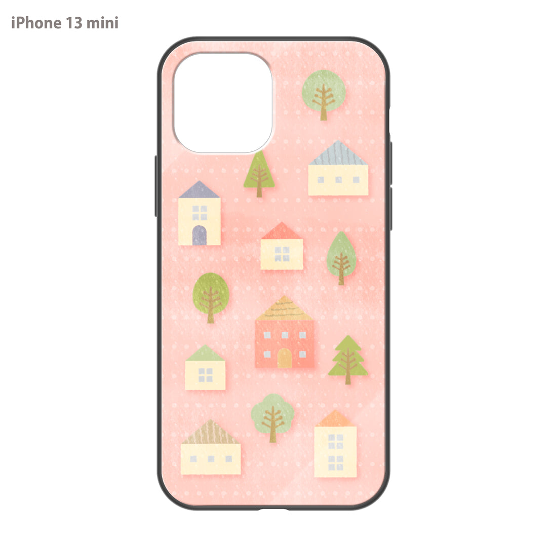 さくらまいこ ガラスiPhoneケース【水彩えほん「北欧・春」】