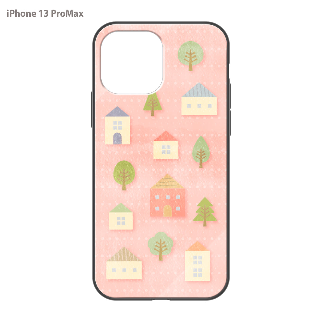 さくらまいこ ガラスiPhoneケース【水彩えほん「北欧・春」】