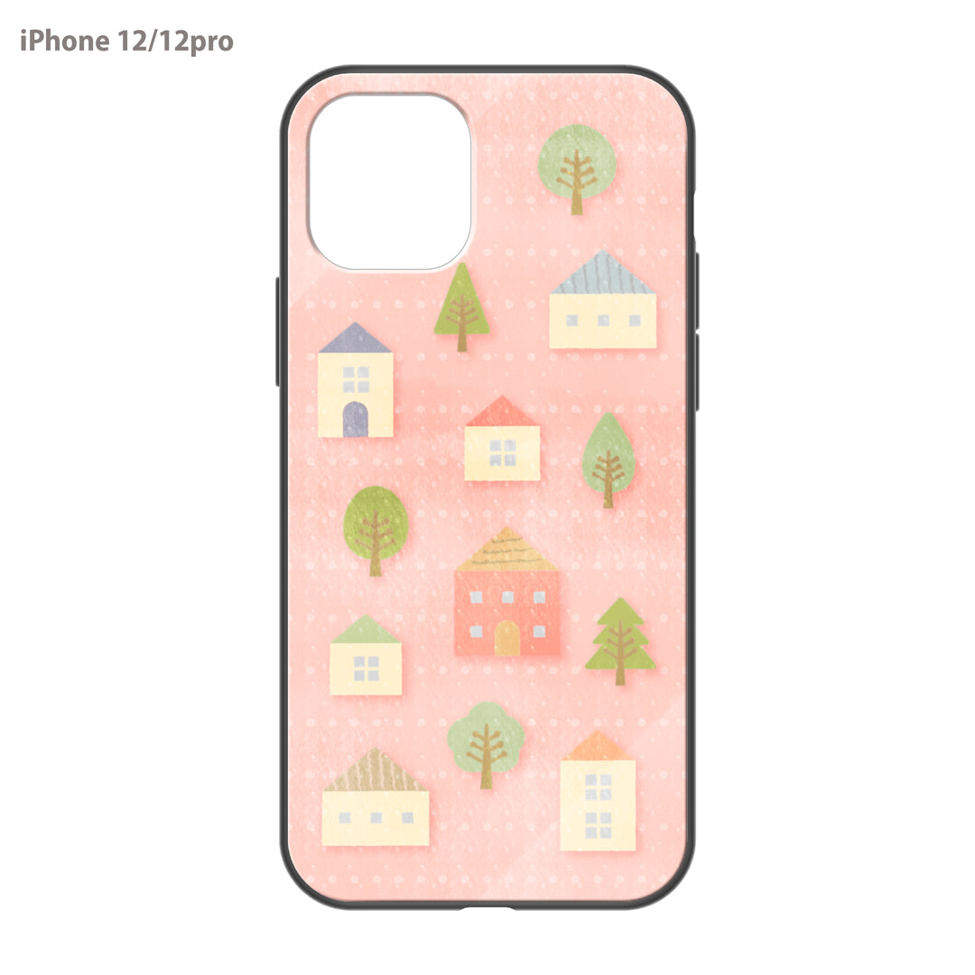 さくらまいこ ガラスiPhoneケース【水彩えほん「北欧・春」】