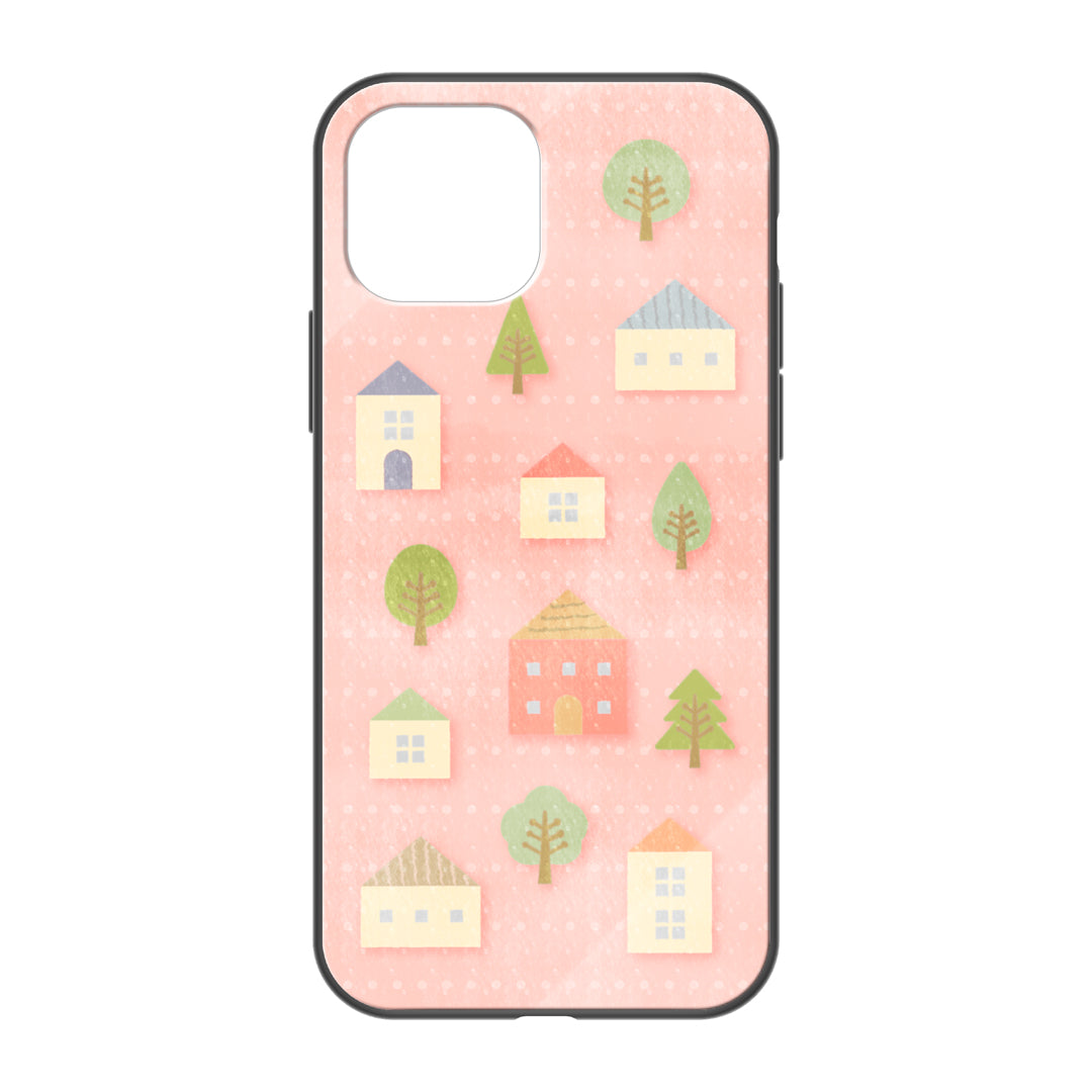 さくらまいこ ガラスiPhoneケース【水彩えほん「北欧・春」】