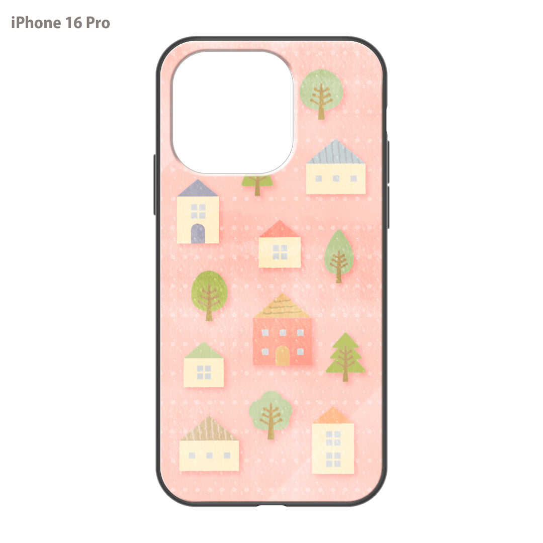さくらまいこ ガラスiPhoneケース【水彩えほん「北欧・春」】