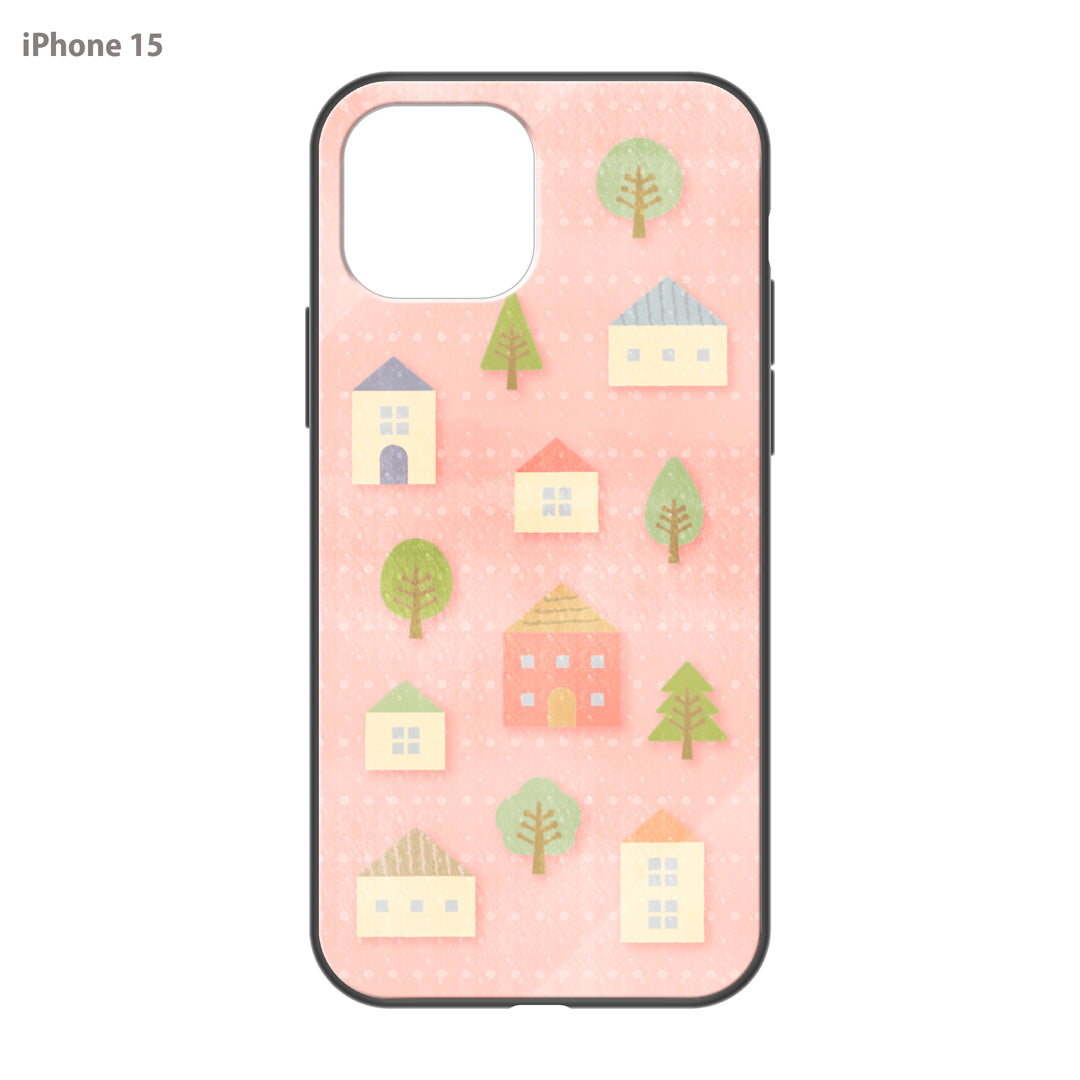 さくらまいこ ガラスiPhoneケース【水彩えほん「北欧・春」】