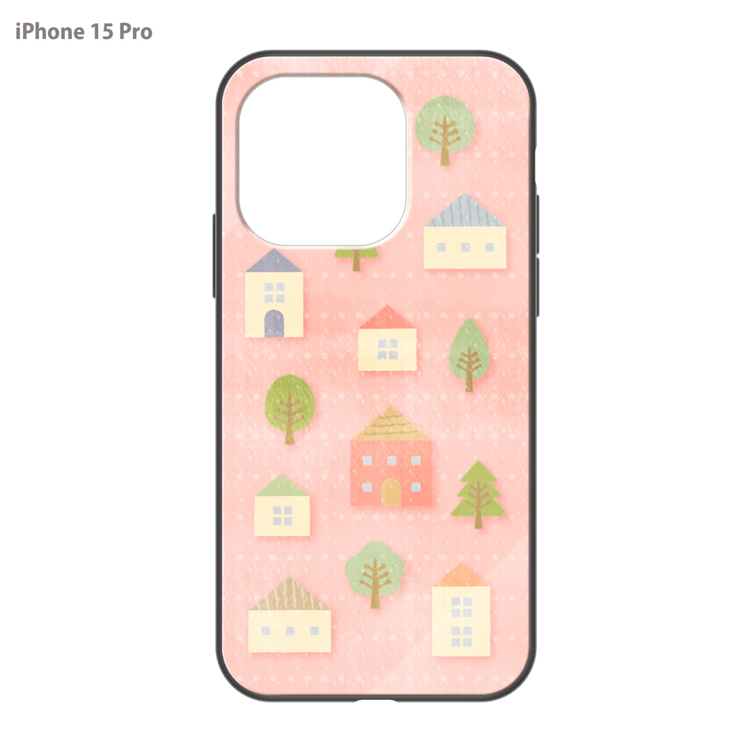 さくらまいこ ガラスiPhoneケース【水彩えほん「北欧・春」】