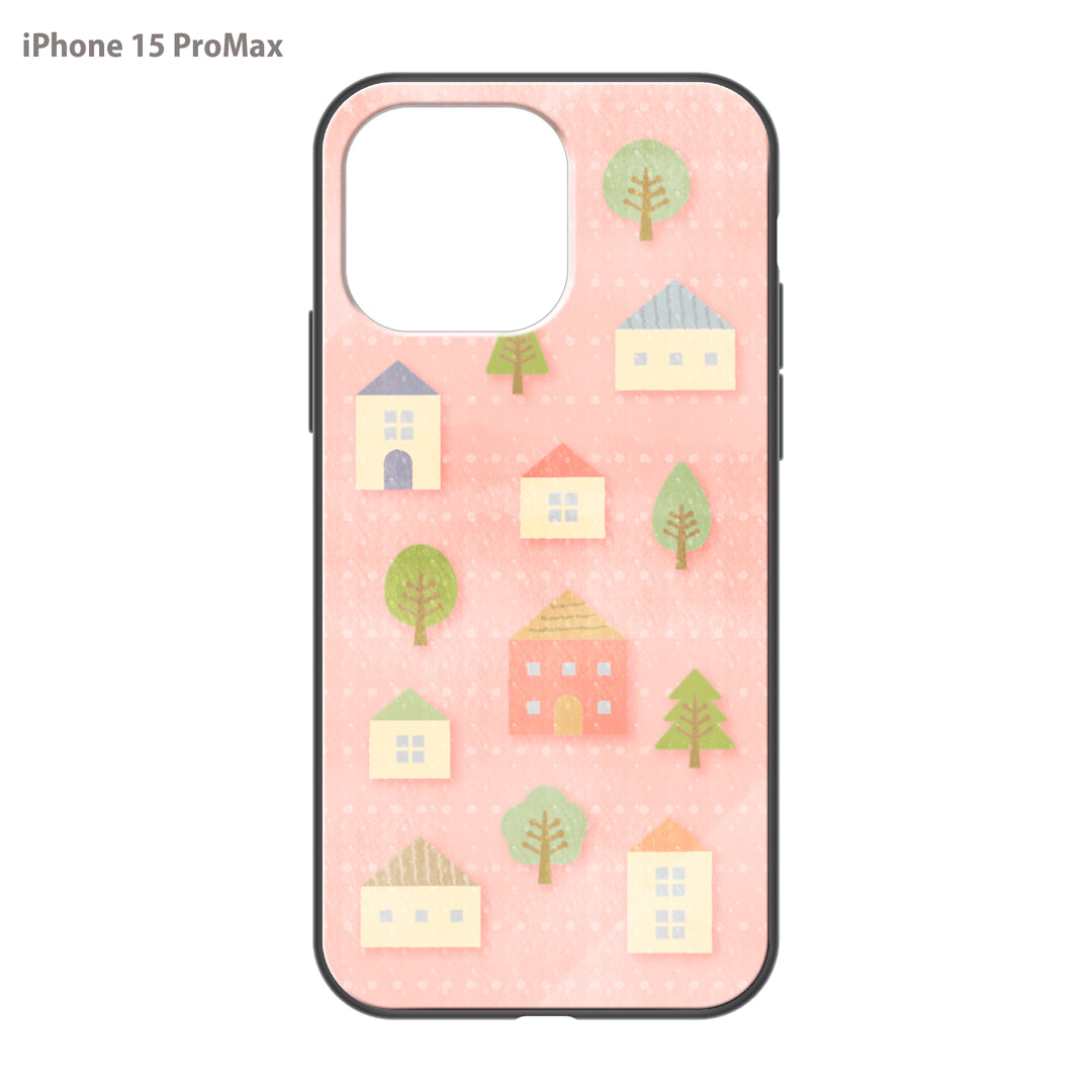 さくらまいこ ガラスiPhoneケース【水彩えほん「北欧・春」】