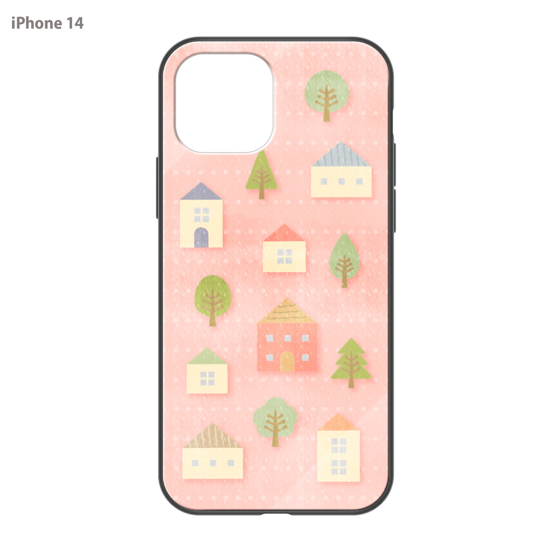 さくらまいこ ガラスiPhoneケース【水彩えほん「北欧・春」】