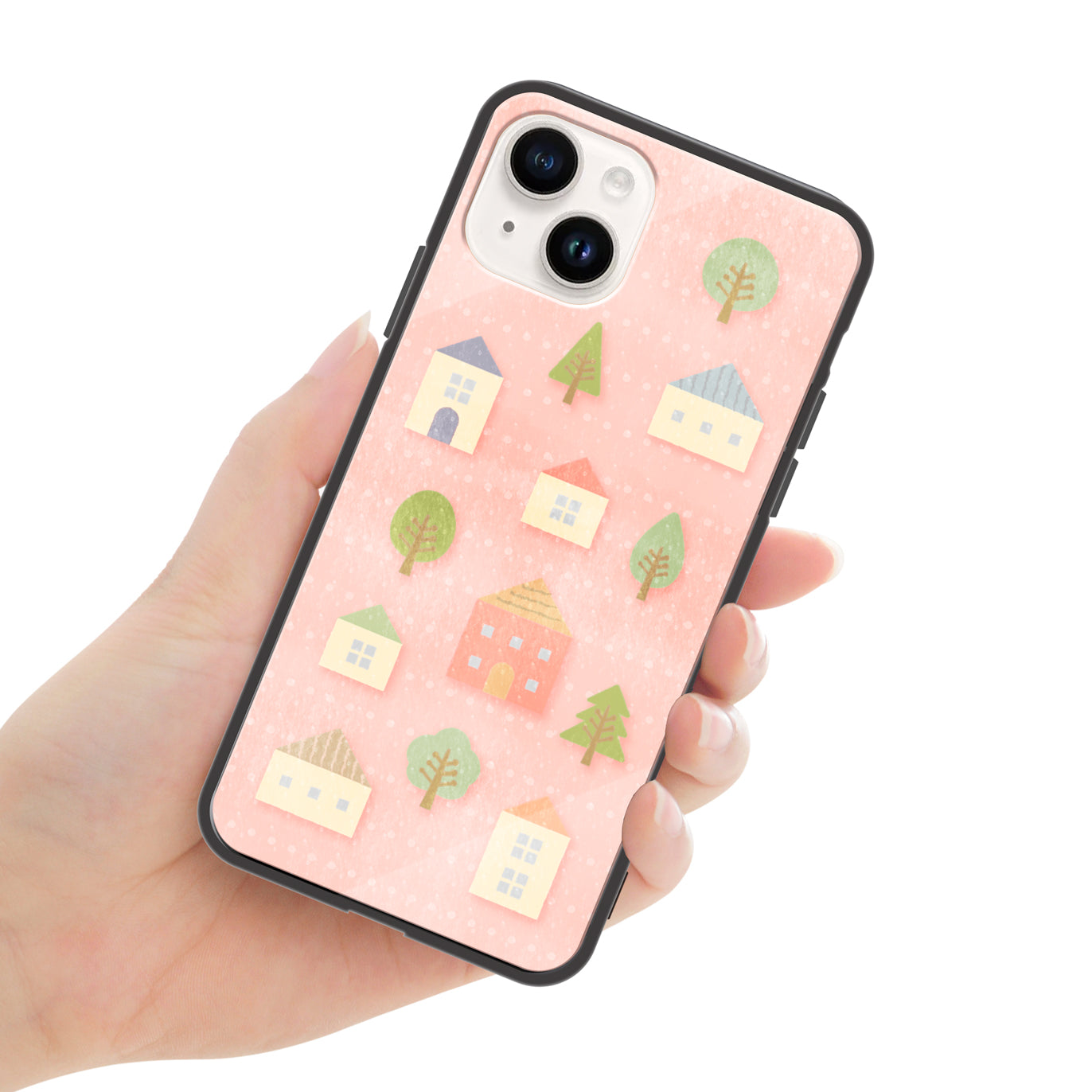 さくらまいこ ガラスiPhoneケース【水彩えほん「北欧・春」】
