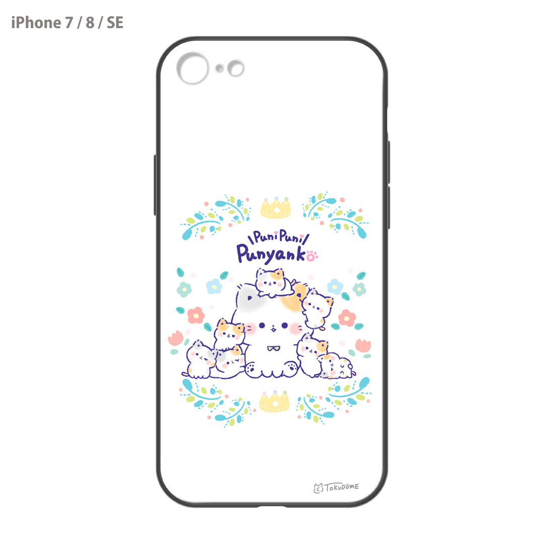 TOKUDOME ガラスiPhoneケース【ぷにゃんことおチビ達】