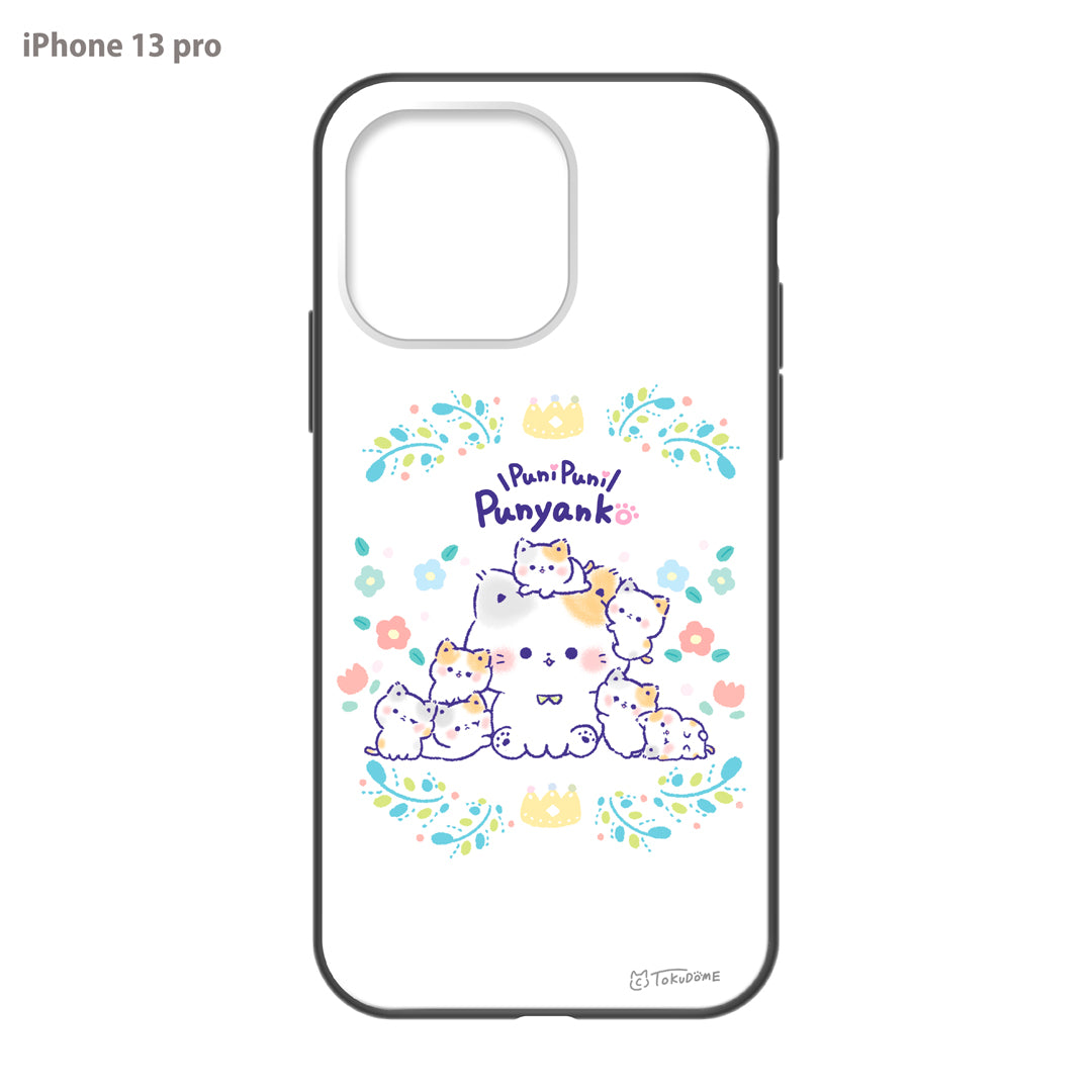 TOKUDOME ガラスiPhoneケース【ぷにゃんことおチビ達】