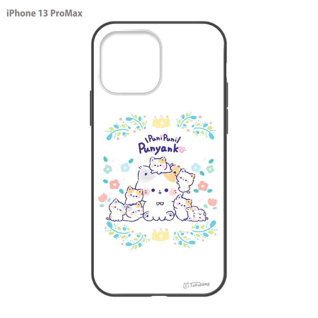 TOKUDOME ガラスiPhoneケース【ぷにゃんことおチビ達】