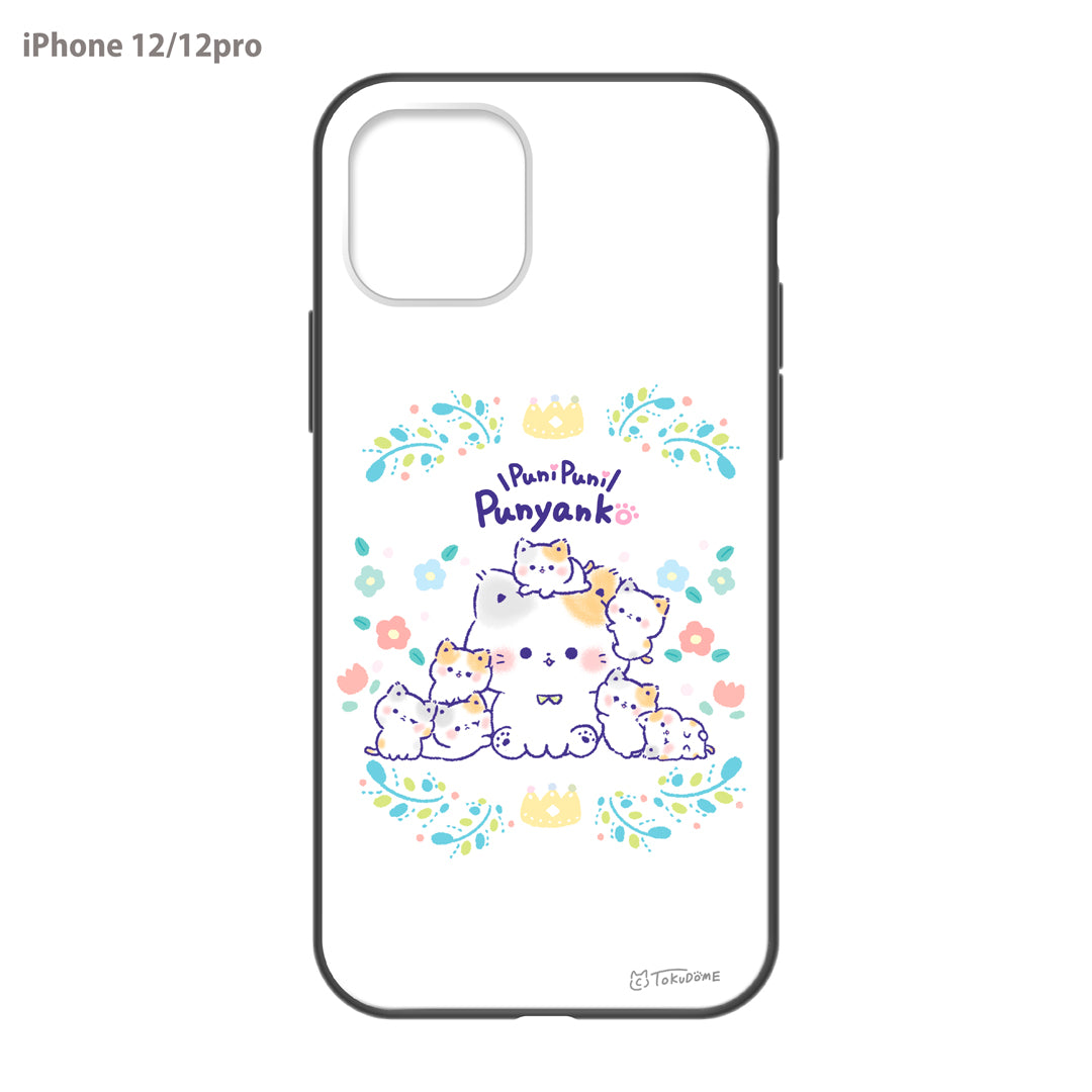 TOKUDOME ガラスiPhoneケース【ぷにゃんことおチビ達】