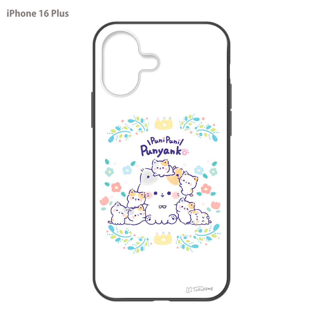 TOKUDOME ガラスiPhoneケース【ぷにゃんことおチビ達】