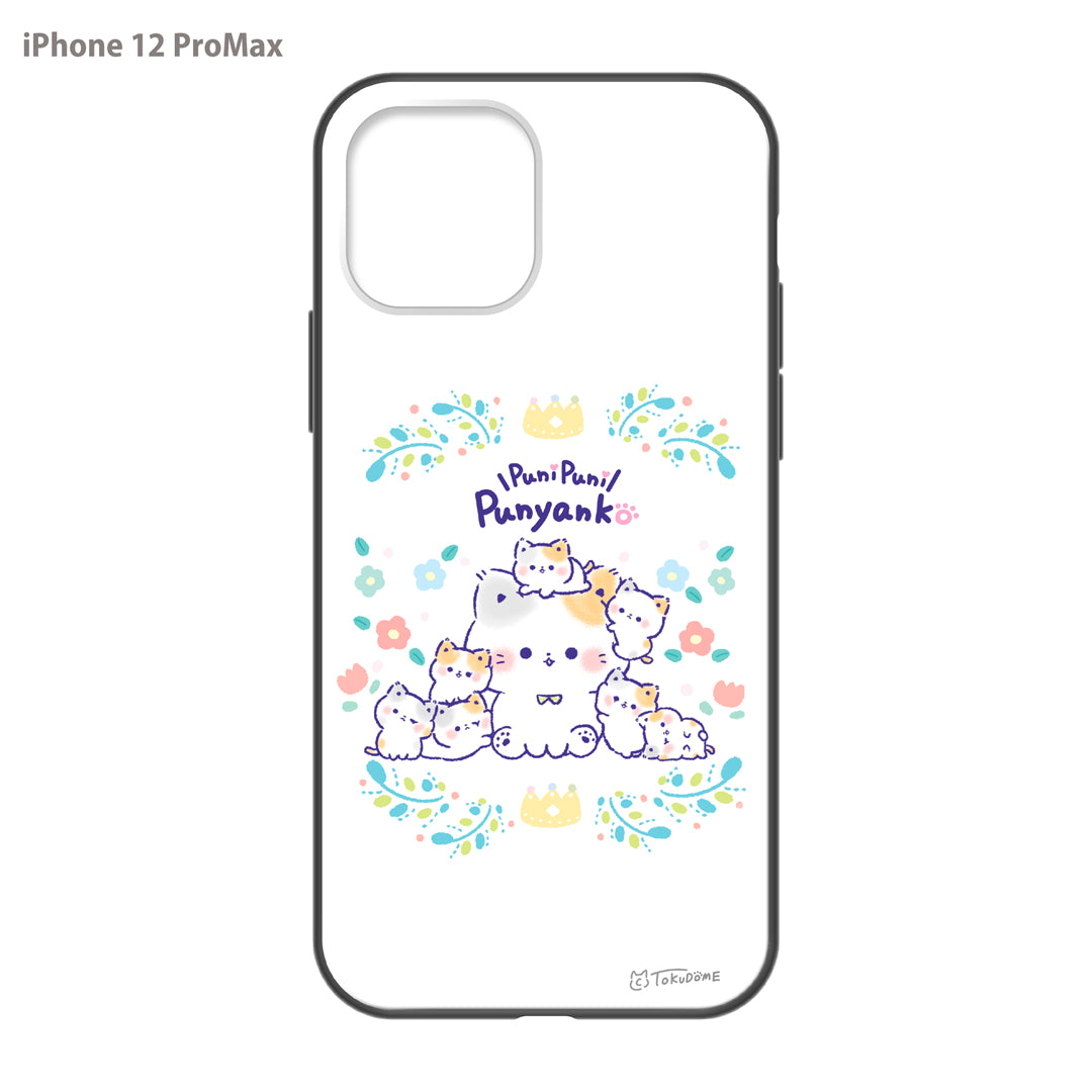TOKUDOME ガラスiPhoneケース【ぷにゃんことおチビ達】