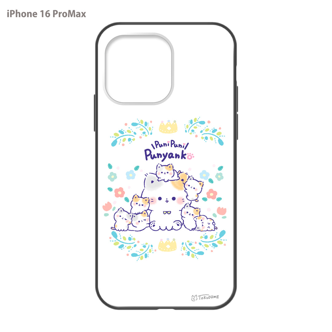 TOKUDOME ガラスiPhoneケース【ぷにゃんことおチビ達】