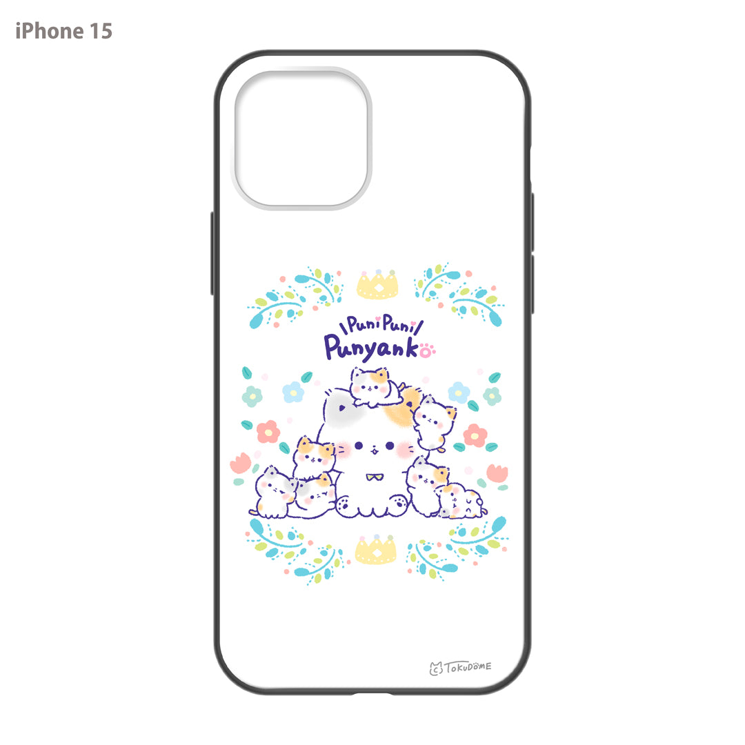 TOKUDOME ガラスiPhoneケース【ぷにゃんことおチビ達】