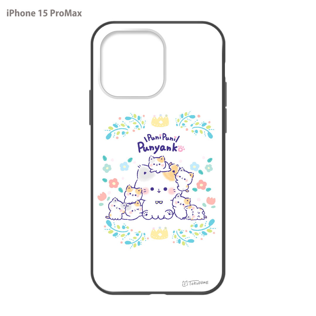 TOKUDOME ガラスiPhoneケース【ぷにゃんことおチビ達】