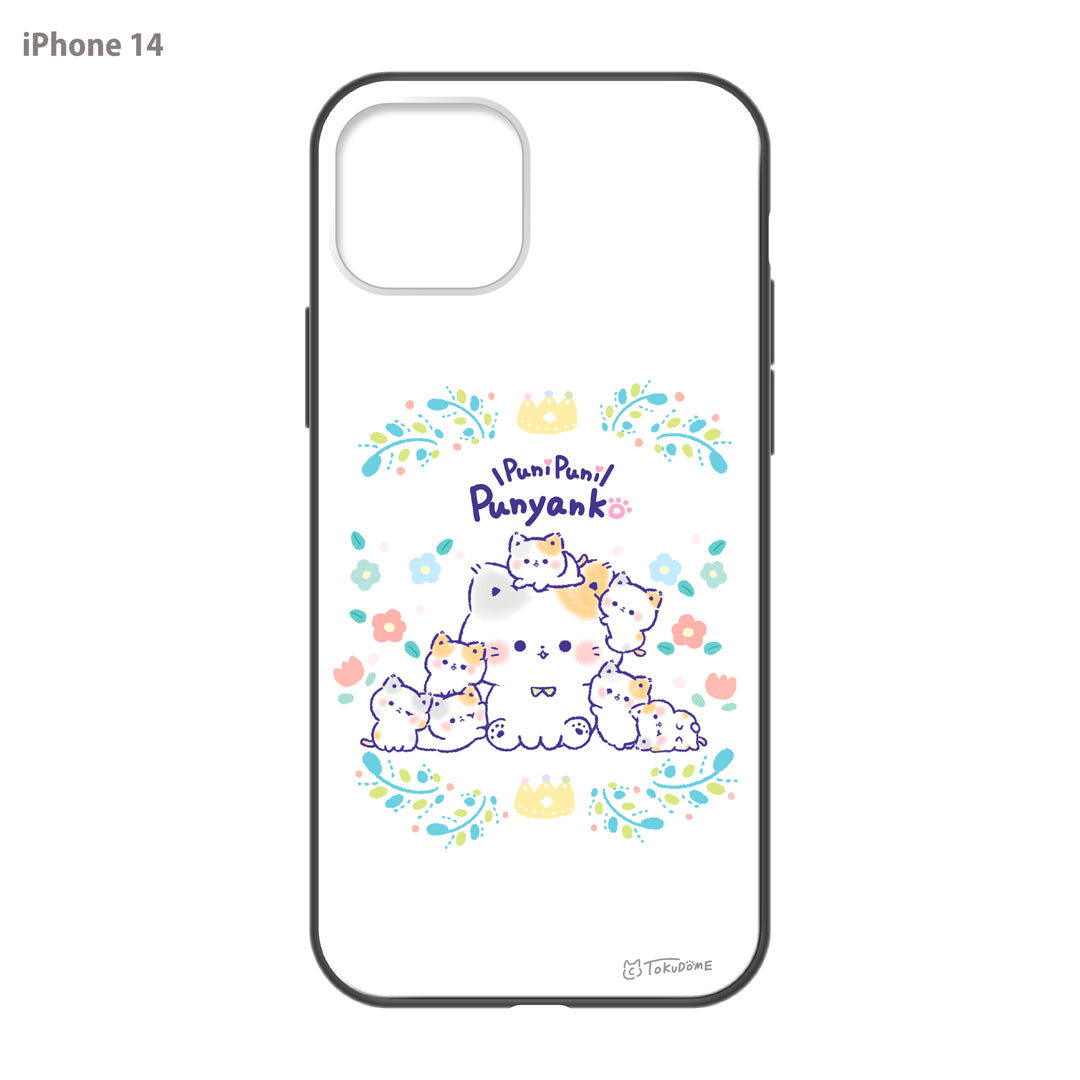 TOKUDOME ガラスiPhoneケース【ぷにゃんことおチビ達】