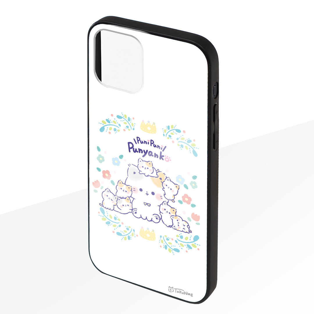 TOKUDOME ガラスiPhoneケース【ぷにゃんことおチビ達】