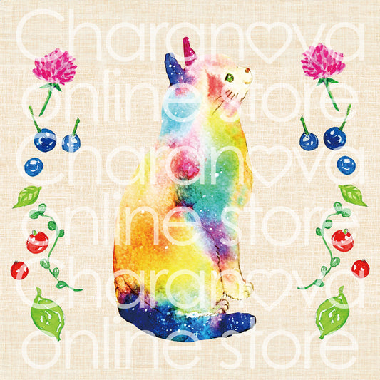 ようこ ミニトートバッグ【ねことお花】