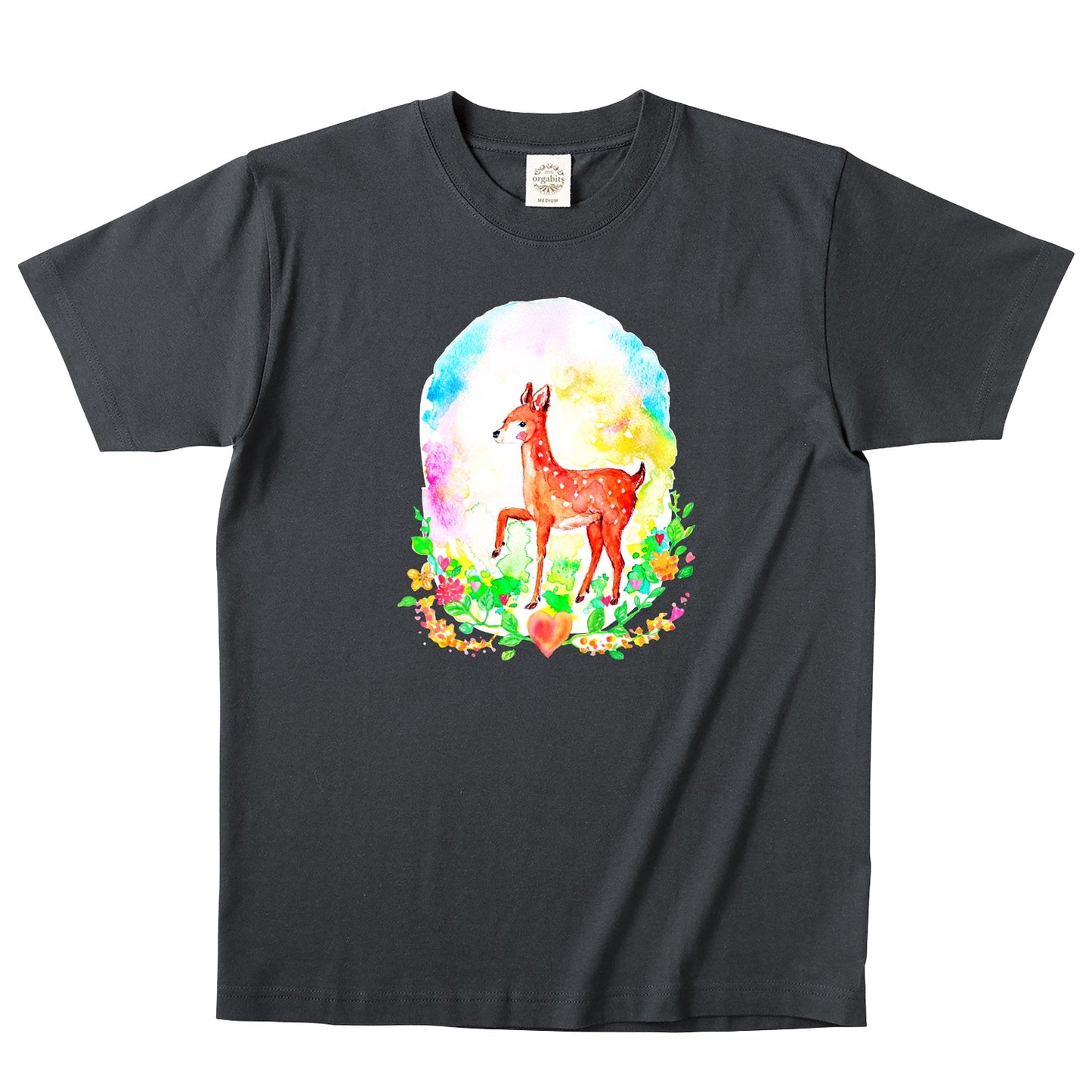 ようこ オーガニックコットン半袖Tシャツ【こじか】