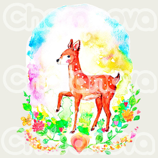 ようこ オーガニックコットン半袖Tシャツ【こじか】