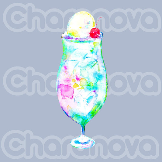 ようこ オーガニックコットン半袖Tシャツ【レインボーソーダ】