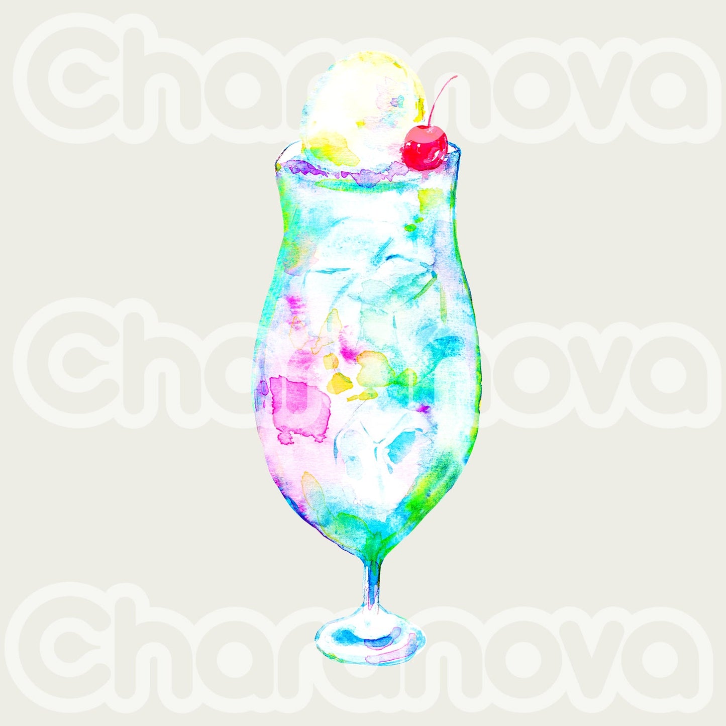 ようこ オーガニックコットン半袖Tシャツ【レインボーソーダ】