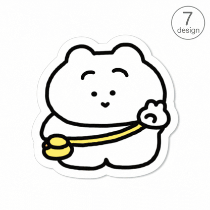 まゆげねこ ステッカー（7デザイン）