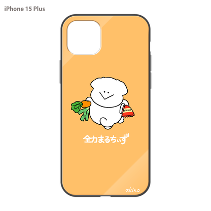 あきの ガラスiPhoneケース【全力まるちぃず エコバッグ忘れた】