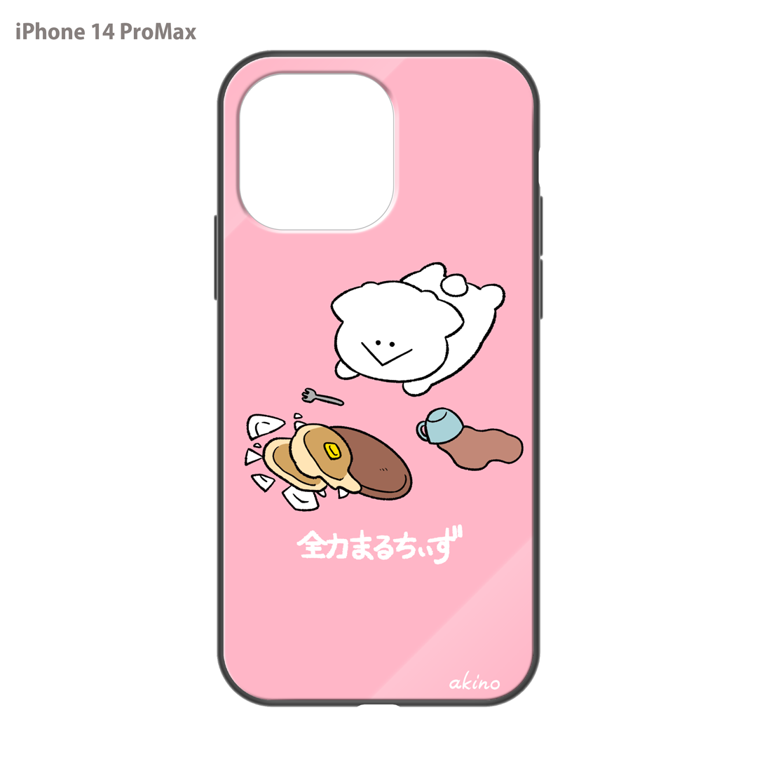 あきの ガラスiPhoneケース【全力まるちぃず ご飯おとした】