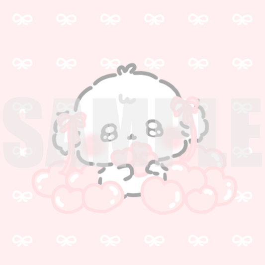 ちむむ。ミニハンカチタオル【ふにゅ はあと】