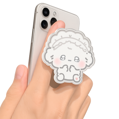 ちむむ。スマホグリップ【ちょこんとふにゅ】